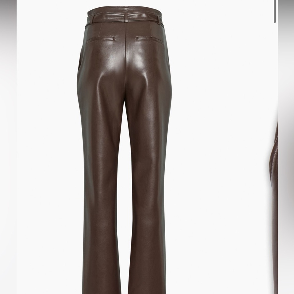 💫SALE Aritzia Babaton Vegan Leather Tie-Front Belted Pants - Picture 3 of 11